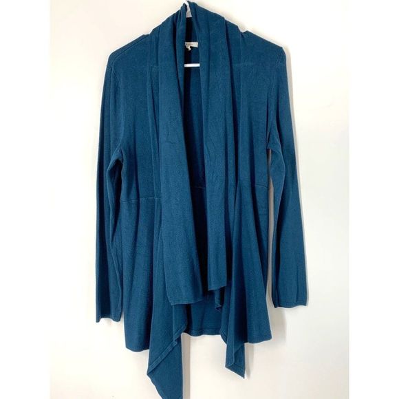Women’s Maurices blue open cardigan shawl collar large 5722 - Picture 2 of 7